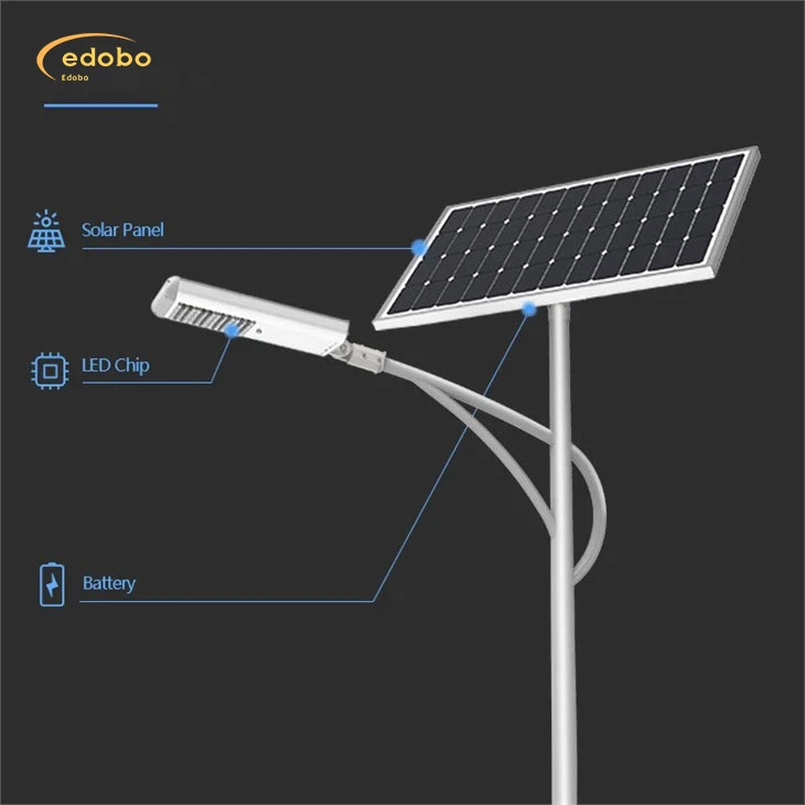 LED pouliční světlo s lithiovou baterií solární pouliční světlo