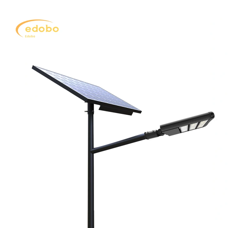 Solární lampa Solární pouliční světlo s lithiovou baterií černý panel